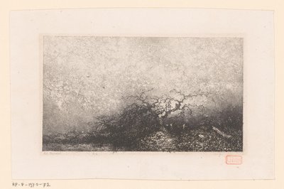 Krajina se stromem u bazénu Různé krajiny (název série) Croquis du voyage de 1843 (název série) od Louis Adolphe Hervier