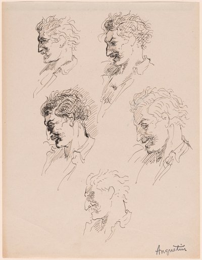 Studie hlavy od Louis Anquetin