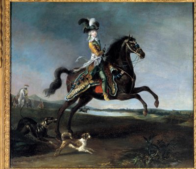 Jezdecký portrét Marie Antoinetty od Lorraine Habsburské, francouzské královny (1755-1793) Obraz Louis Auguste Brun (1758-1815) od Louis Auguste Brun