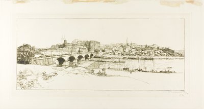 Angers: Panoramatický výhled od Louis Auguste Lepère