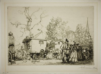 Na veletrhu v Saint-Jean-de-Monts od Louis Auguste Lepère