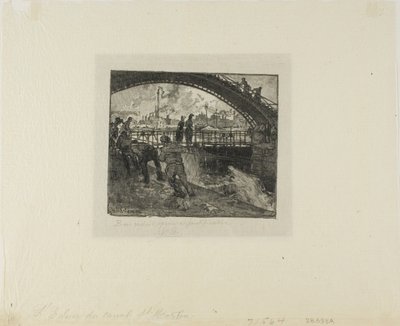 Zdymadlo kanálu Saint-Martin od Louis Auguste Lepère