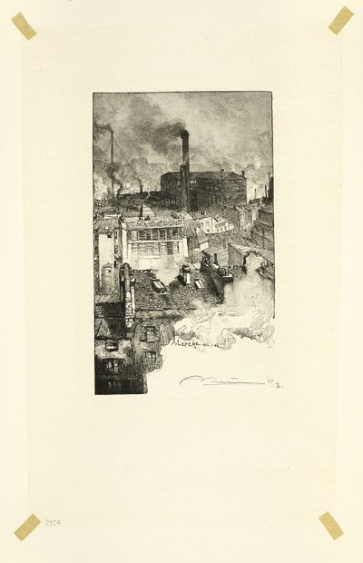 Quartier des Gobelins, deska 20 od Le Long de la Seine et des Boulevards od Louis Auguste Lepère