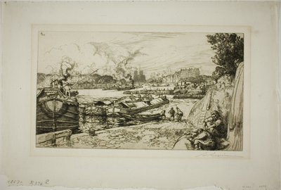 Seina v ústí kanálu Saint-Martin od Louis Auguste Lepère