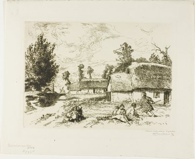 Dvě chaty od Louis Auguste Lepère