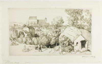Pohled na Verdelot od Louis Auguste Lepère