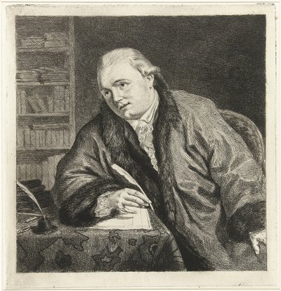 Portrét skladatele a leptaře Johana Antonia Kauclitz Colizziho 1742-1808, 80. léta 18. století od Louis Bernard Coclers