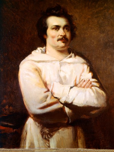 Portrét Honore de Balzaca (1799-1850) 19. století (malba) od Louis Boulanger