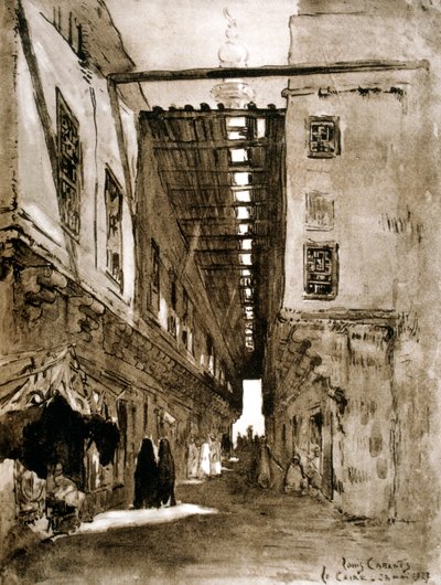 Souks, Káhira, 1928 od Louis Cabanes