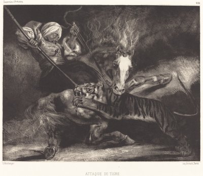 Útok tygra od Louis Candide Boulanger