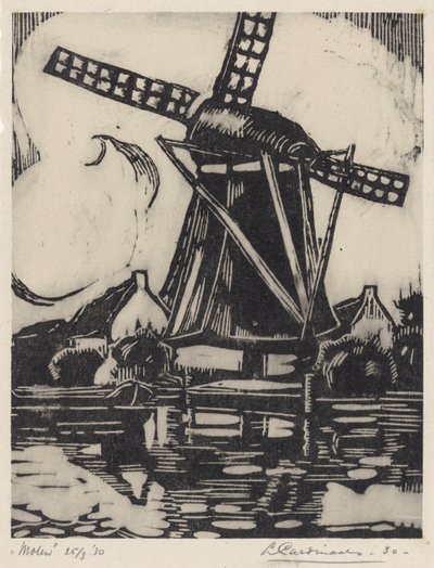 Molen (původní název na objektu) od Louis Cardinaals (signed by artist)