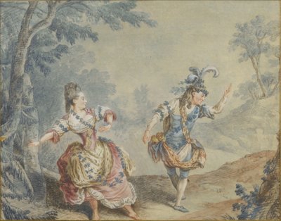 Marie Allard a Jean Dauberval v operním baletu Silvie od Louis Carrogis dit Carmontelle