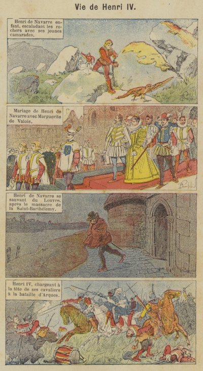 Život Jindřicha IV (litho barva) od Louis Charles (after) Bombled
