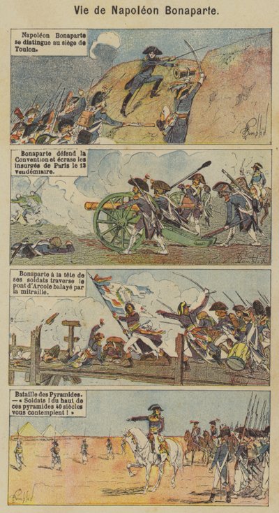 Vie de Napoleon Bonaparte (barevné lito) od Louis Charles (after) Bombled