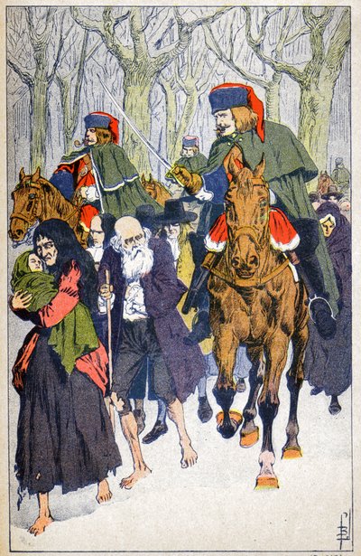 Zatčení protestantů od Louis Charles Bombled