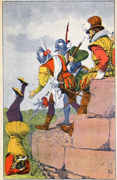 Cruaut protestantských zbrojnošů barona des Adrets od Louis Charles Bombled
