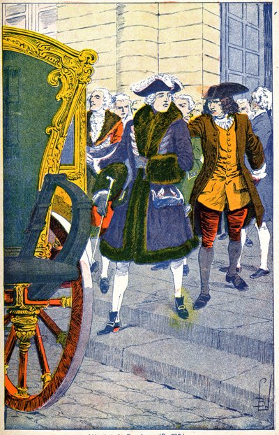 Damiens čekající na život Ludvíka XV od Louis Charles Bombled