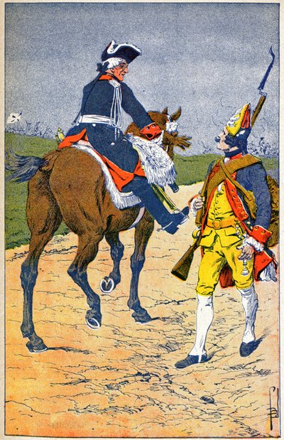 Fridrich II Pruský od Louis Charles Bombled