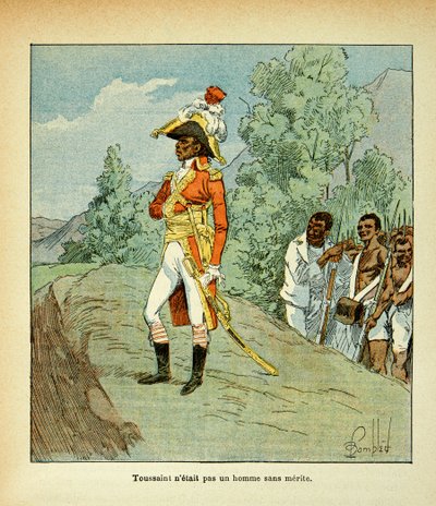 Ilustrace Bombardovaného Louise (1862-1927) z knihy „Památník svaté Heleny“ od hraběte Emmanuela de Las Cases (1766-1842): Portrét Toussaint Louverture (1743-1803) Soukromá sbírka od Louis Charles Bombled