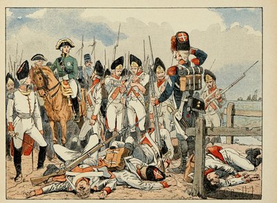 Ilustrace převzatá z knihy „The Heros of the Siecle“, anekdotické recitace Dicka de Lonlay a ilustrované Louisem Bombledem (1862-1927) od Louis Charles Bombled