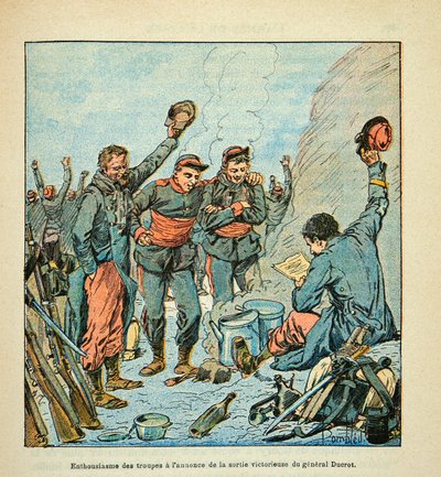 Armáda na Loiře od Eugena Sergenta, dit Grenest, ilustrovaná Louisem Bombledem (1862-1927) (francouzsko-německá válka; kampaň 1870-1871): výstup generála Ducrota na od Louis Charles Bombled