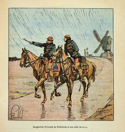 Armee of the Loire od Eugene Sergeant, známý jako Grenest, ilustrovaný Louisem Bombledem (1862-1927) (francouzsko-německá válka; kampaň 1870-1871): Generál d