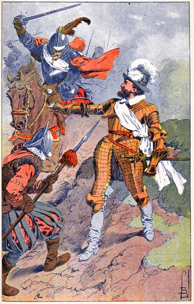 Bitva u Arques 1589 od Louis Charles Bombled