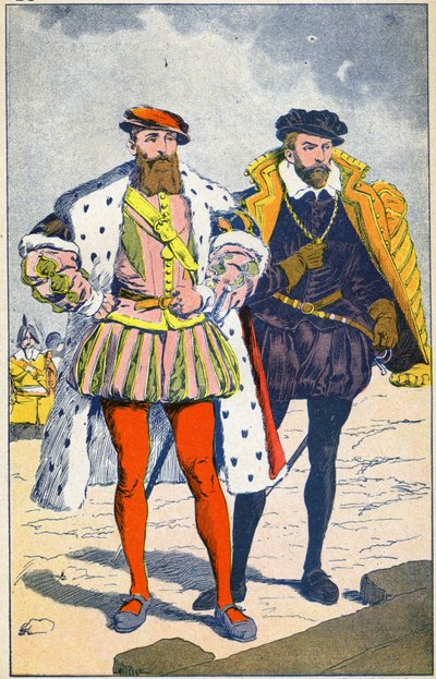Vévoda z Guise a admirál Coligny od Louis Charles Bombled