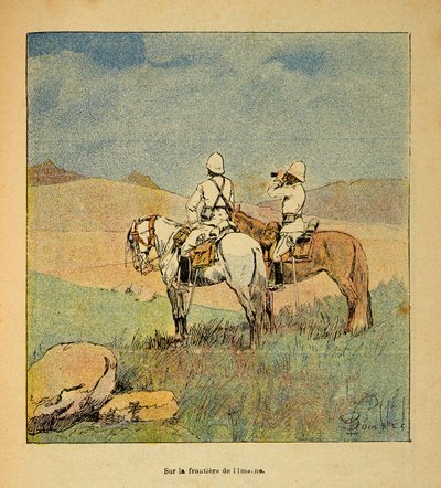 The War in Madagascar-Anecdotal History of the French Expeditions of 1885-1895 (Válka na Madagaskaru - anekdotické dějiny francouzských výprav v letech 1885-1895), autor Henri Galli dit Galllichet (1854-1922), ilustroval Louis Bombled (1862-1927): Vojenský od Louis Charles Bombled