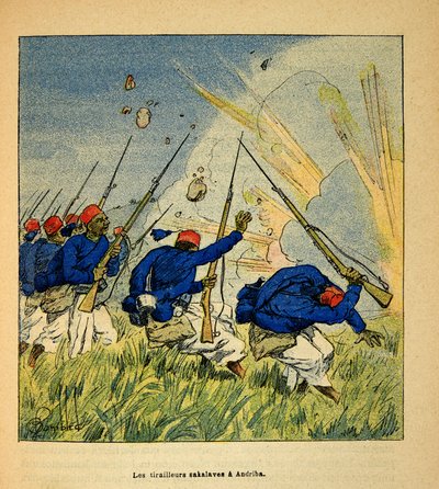 Válka na Madagaskaru - neoficiální historie francouzských expedic 1885-1895 od Henri Galli dit Galllichet (1854-1922), ilustrované Louisem Bombledem (1862-1927): Soukromá sbírka od Louis Charles Bombled