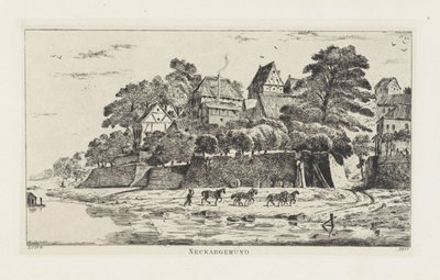 Pohled na Neckargemünd (Bádensko-Württembersko) Neckargemünd (název na objektu) od Louis Charles Hora Siccama