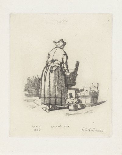 pradlena Kunigunde (název na objektu) od Louis Charles Hora Siccama