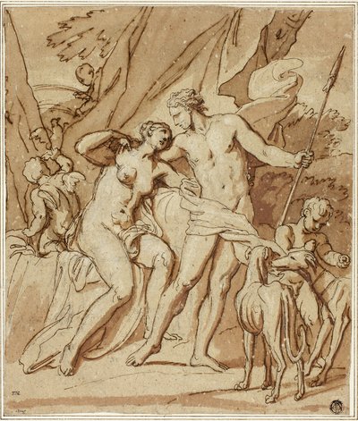 Venuše a Adonis od Louis Cheron
