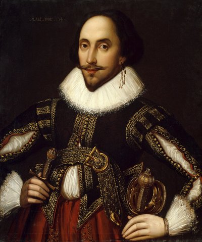 Portrét britského dramatika Williama Shakespeara od Louis Coblitz