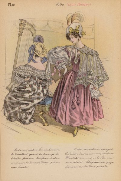 Francouzská móda: (barevná litografie). od Louis Colas