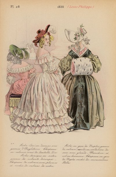 Francouzská móda: (barevná litografie). od Louis Colas