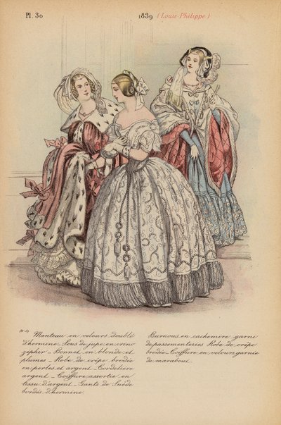 Francouzská móda: (barevná litografie). od Louis Colas