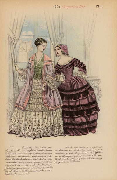 Francouzská móda: (barevná litografie). od Louis Colas