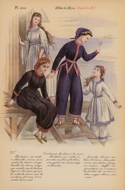 Francouzská móda: 1860 a 1870, Napoleon III (barevná litografie) od Louis Colas