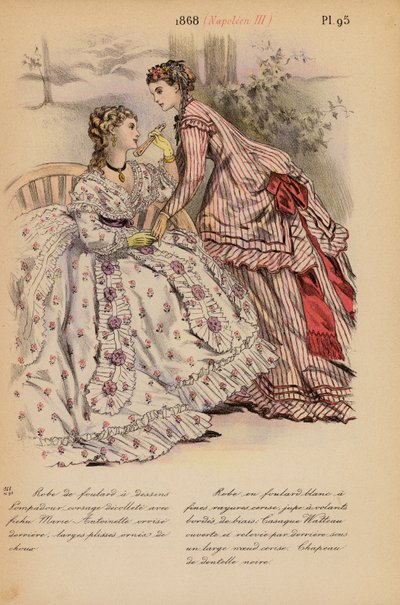 Francouzská móda: 1868, Napoleon III (barevná litografie) od Louis Colas