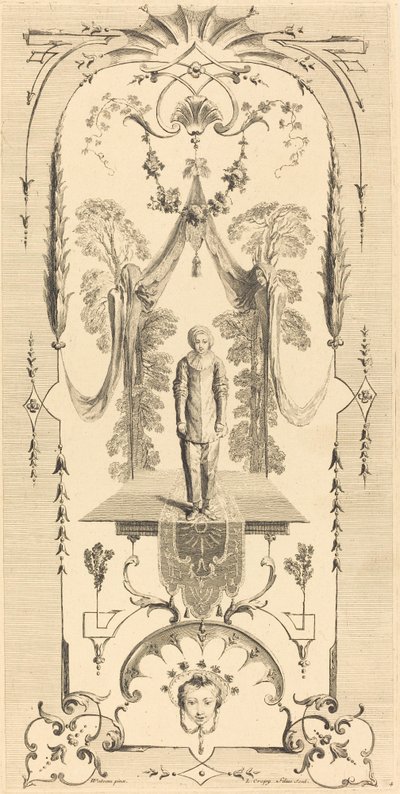 Gilles od Louis Crépy after Antoine Watteau