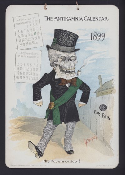 Ilustrace pro kalendář Antikamnia od Louis Crucius or Crusuius