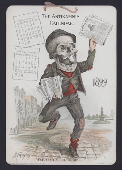 Ilustrace pro kalendář Antikamnia od Louis Crucius or Crusuius