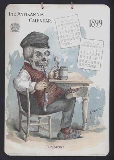 Ilustrace pro kalendář Antikamnia od Louis Crucius or Crusuius