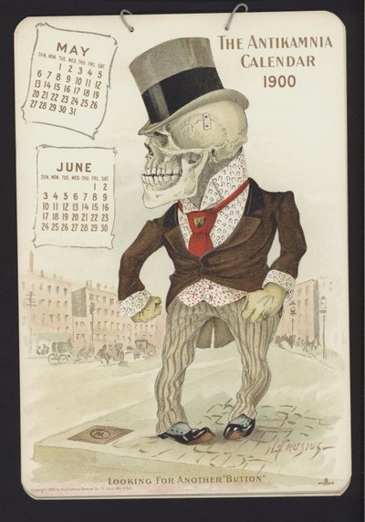 Ilustrace pro kalendář Antikamnia, 1900 od Louis Crucius or Crusuius