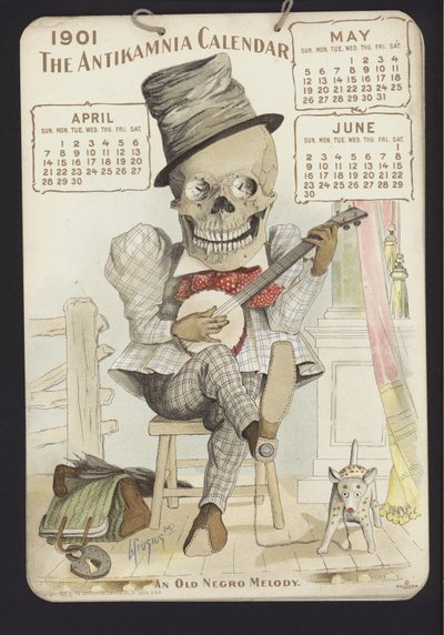 Ilustrace pro kalendář Antikamnia, 1901 od Louis Crucius or Crusuius
