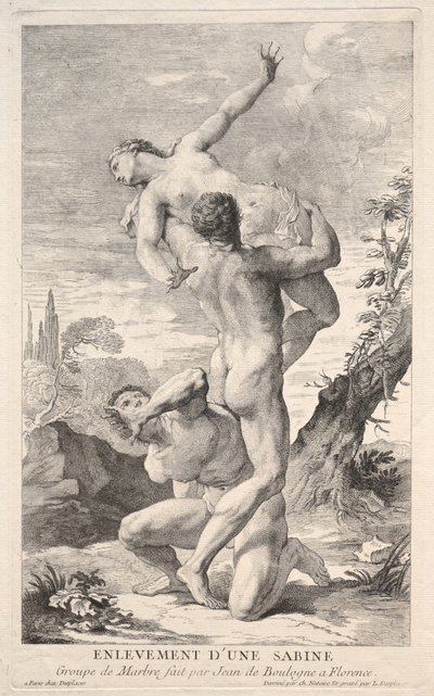 Rape of the Sabines, 1700s. od Louis Desplaces