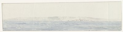 Gezicht op Crotone en de kust Pohled na Crotone a pobřeží (název na objektu) Cesty po Itálii, Sicílii a Maltě - 1778 (název série) od Louis Ducros