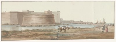 Gezicht op Gallipoli Pohled na vchod do Gallipoli (titul na objektu) Cesty po Itálii, Sicílii a Maltě - 1778 (název série) od Louis Ducros