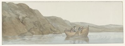 Gezicht op Kaap Paceco v Kalábrii nabij de stad Scilla Pohled na mys Paceco v Kalábrii poblíž Scilla (název na objektu) Cesty po Itálii, Sicílii a Maltě - 1778 (název série) od Louis Ducros